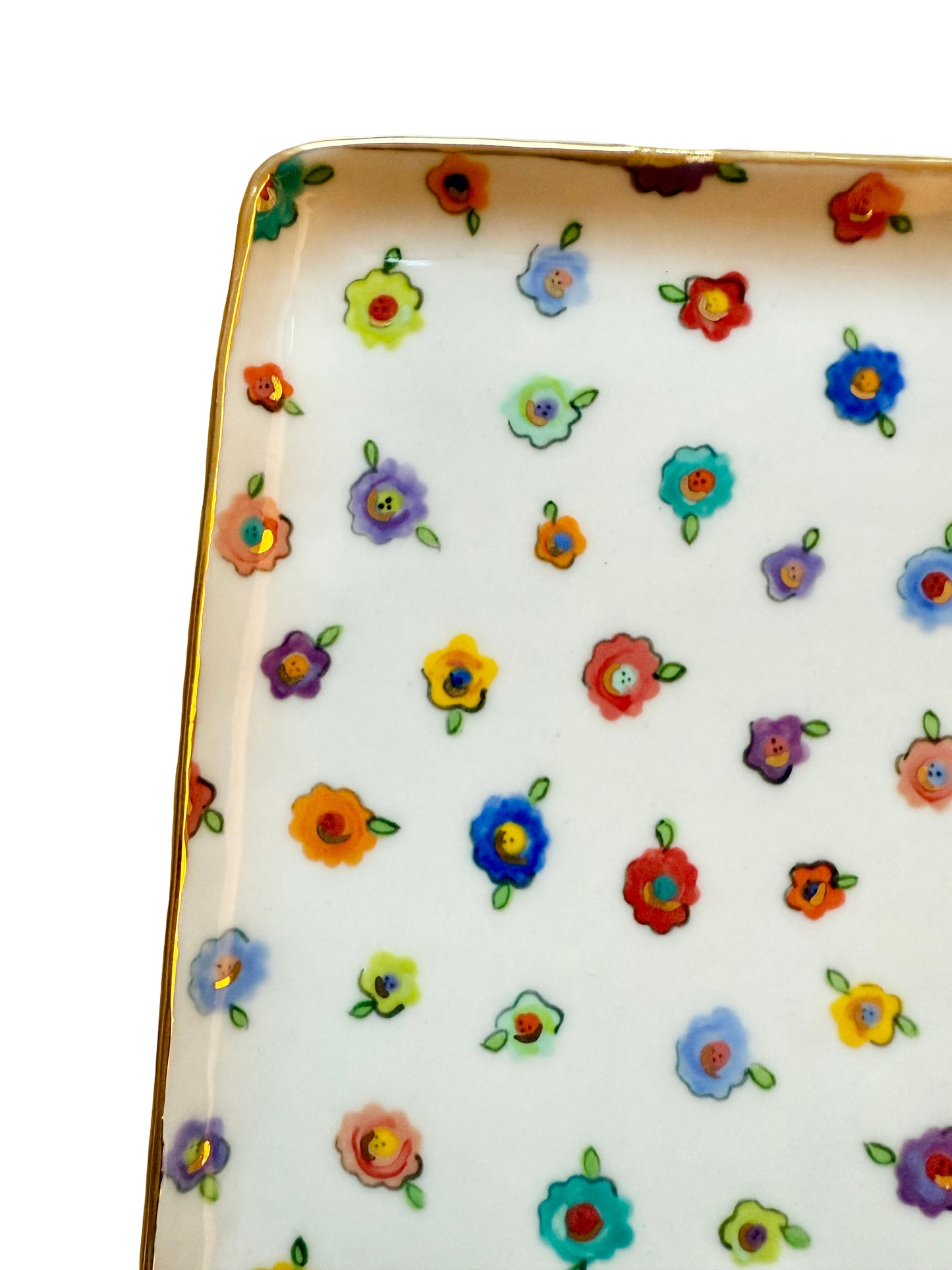 Small Flower Large Rectangular Platter