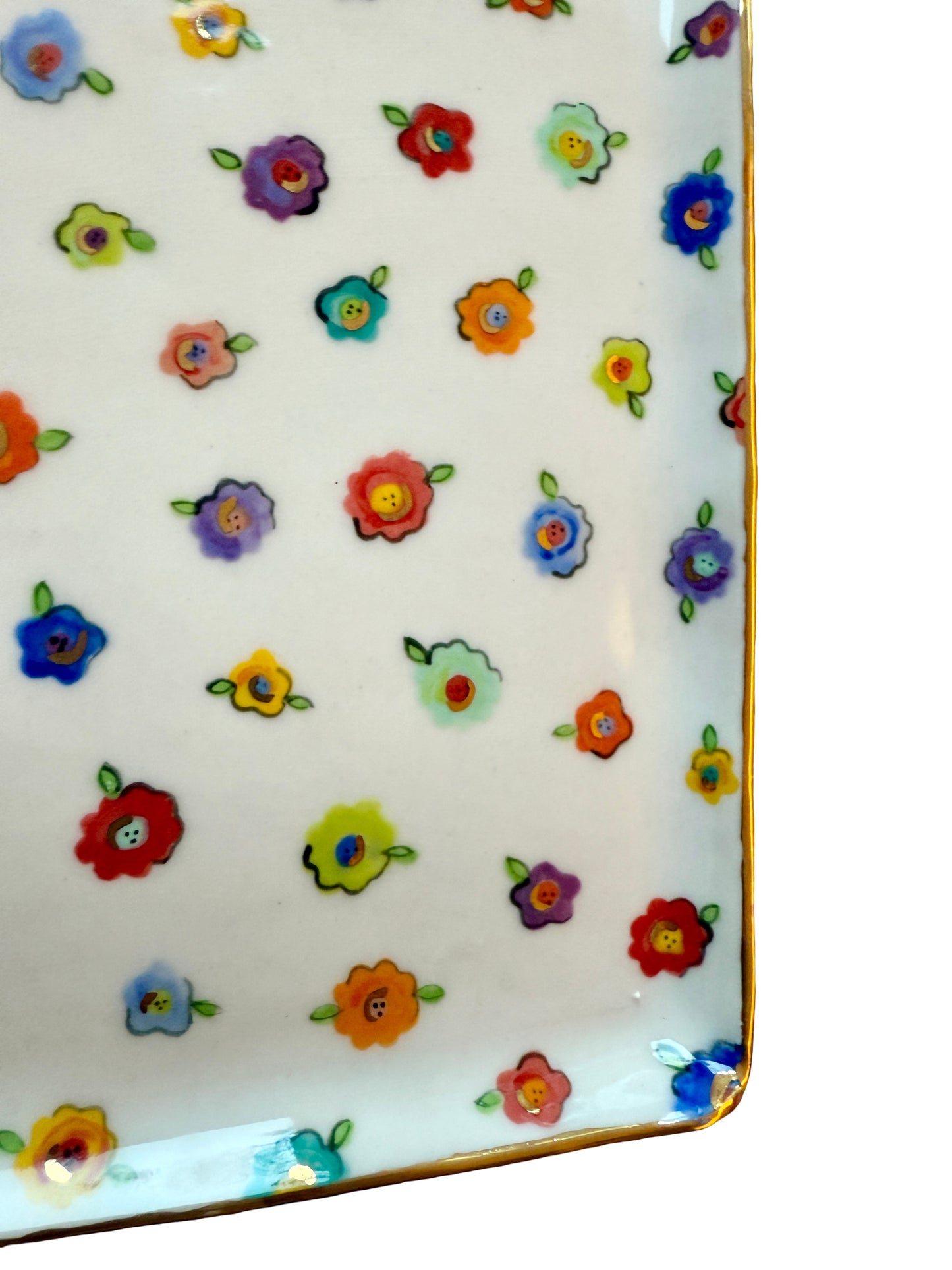 Small Flower Large Rectangular Platter