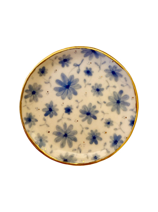 Blue Toile Trinket Plate