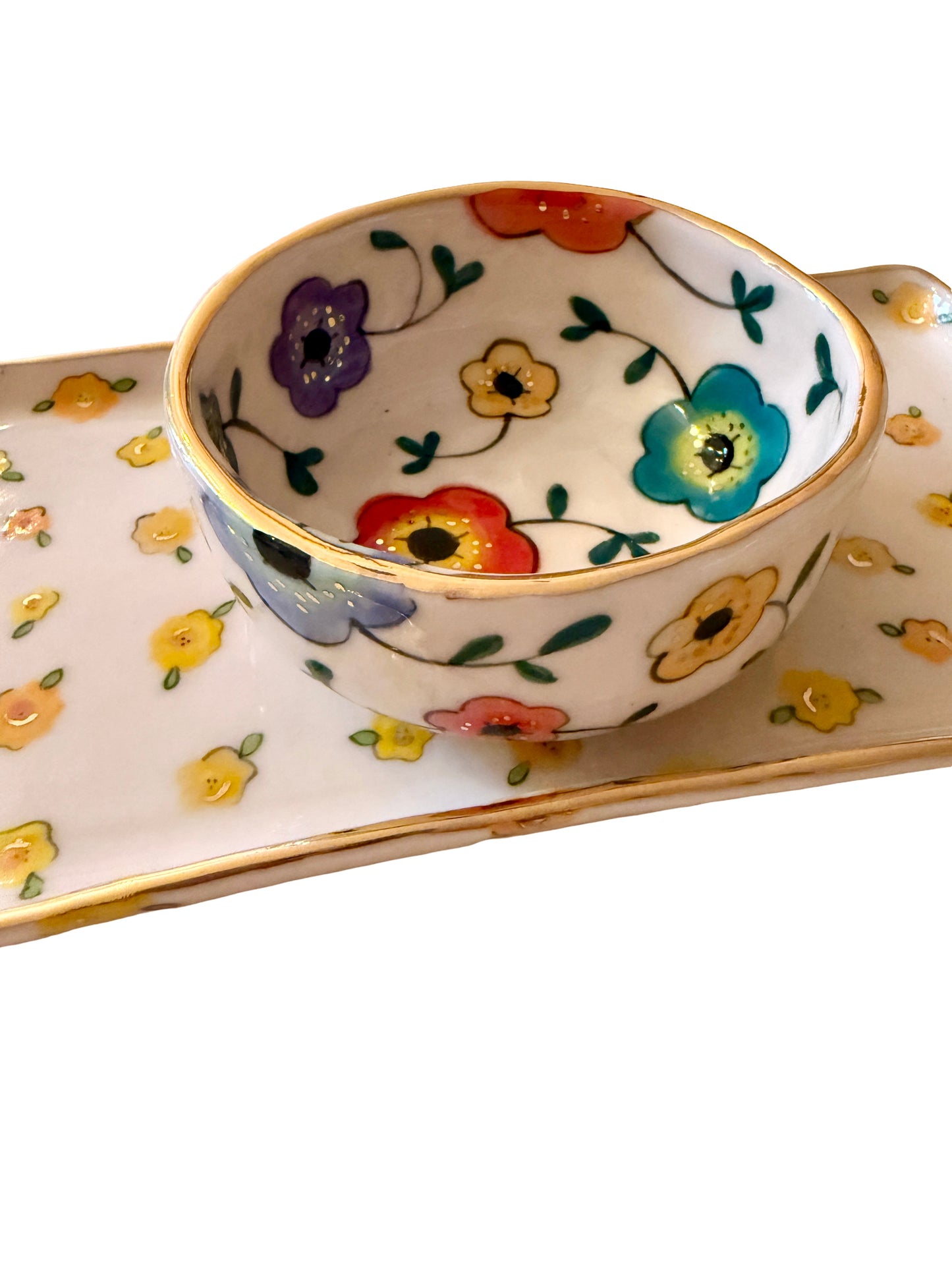 Yellow Flower Medium Rectangular Platter
