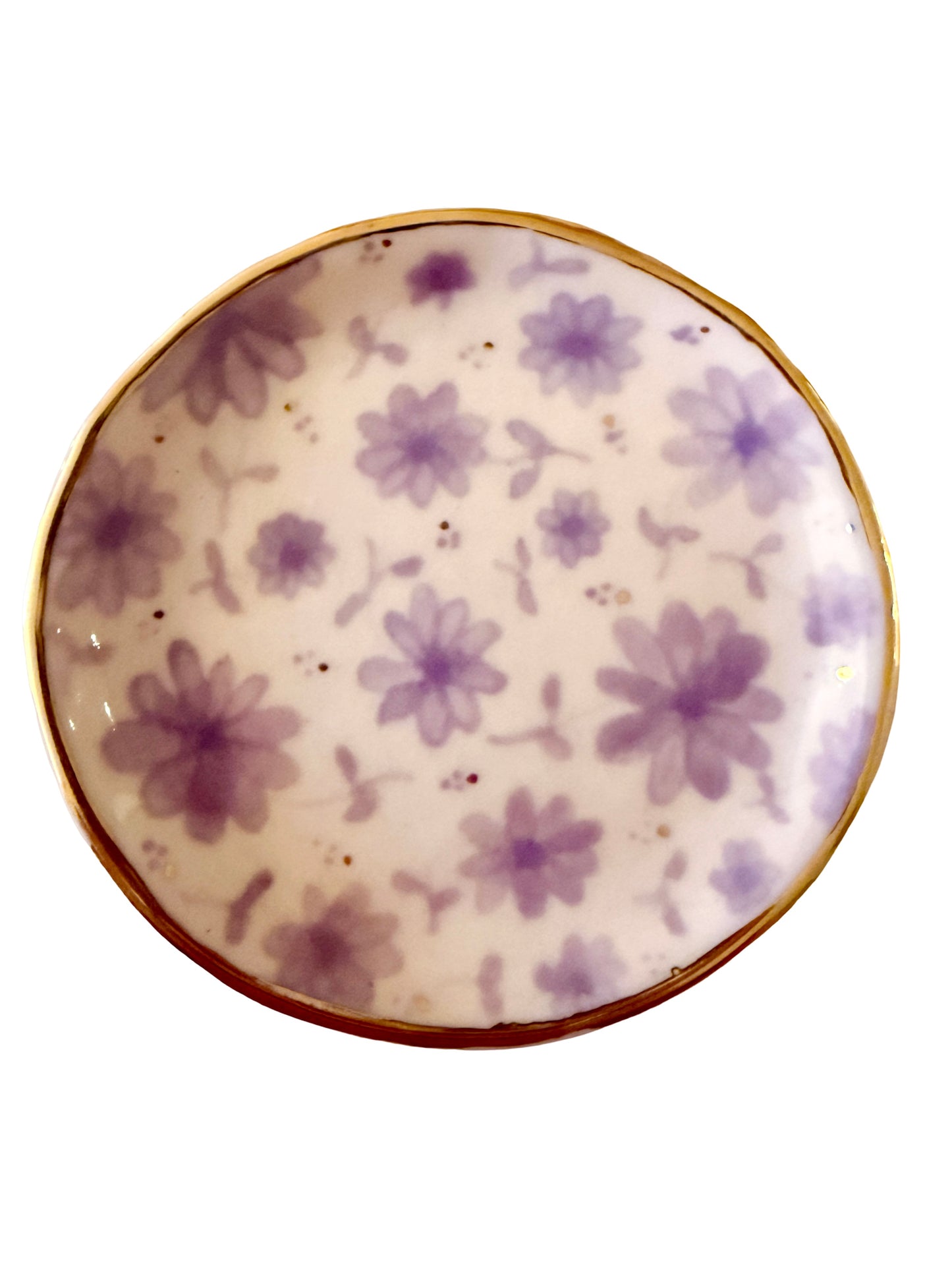 Lavender Toile Trinket Plate