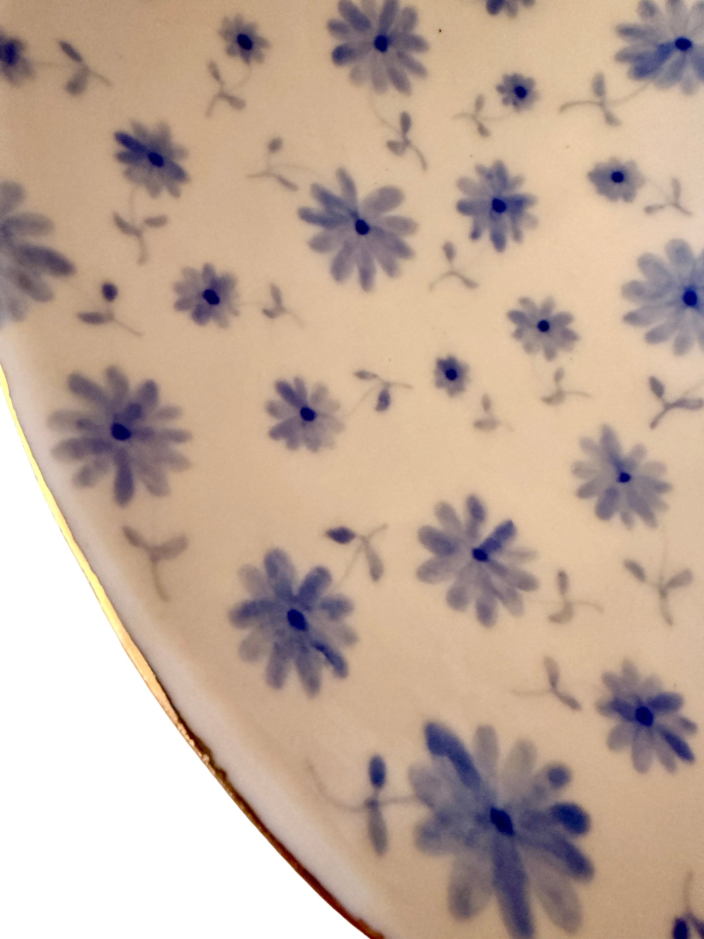 Blue Toile Large Flat Bowl
