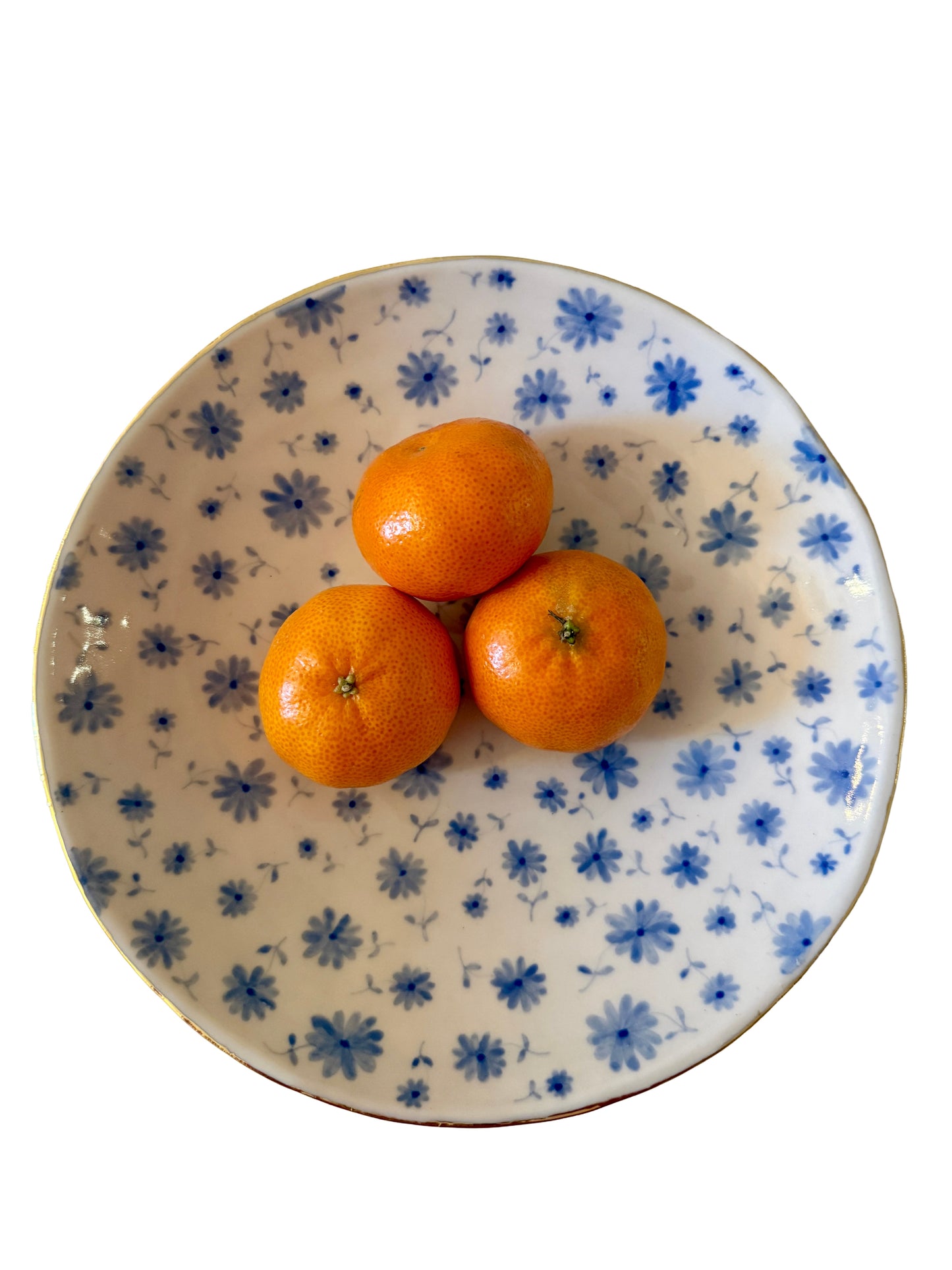 Blue Toile Large Flat Bowl