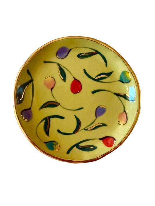 Chartreuse Tulip Trinket Plate