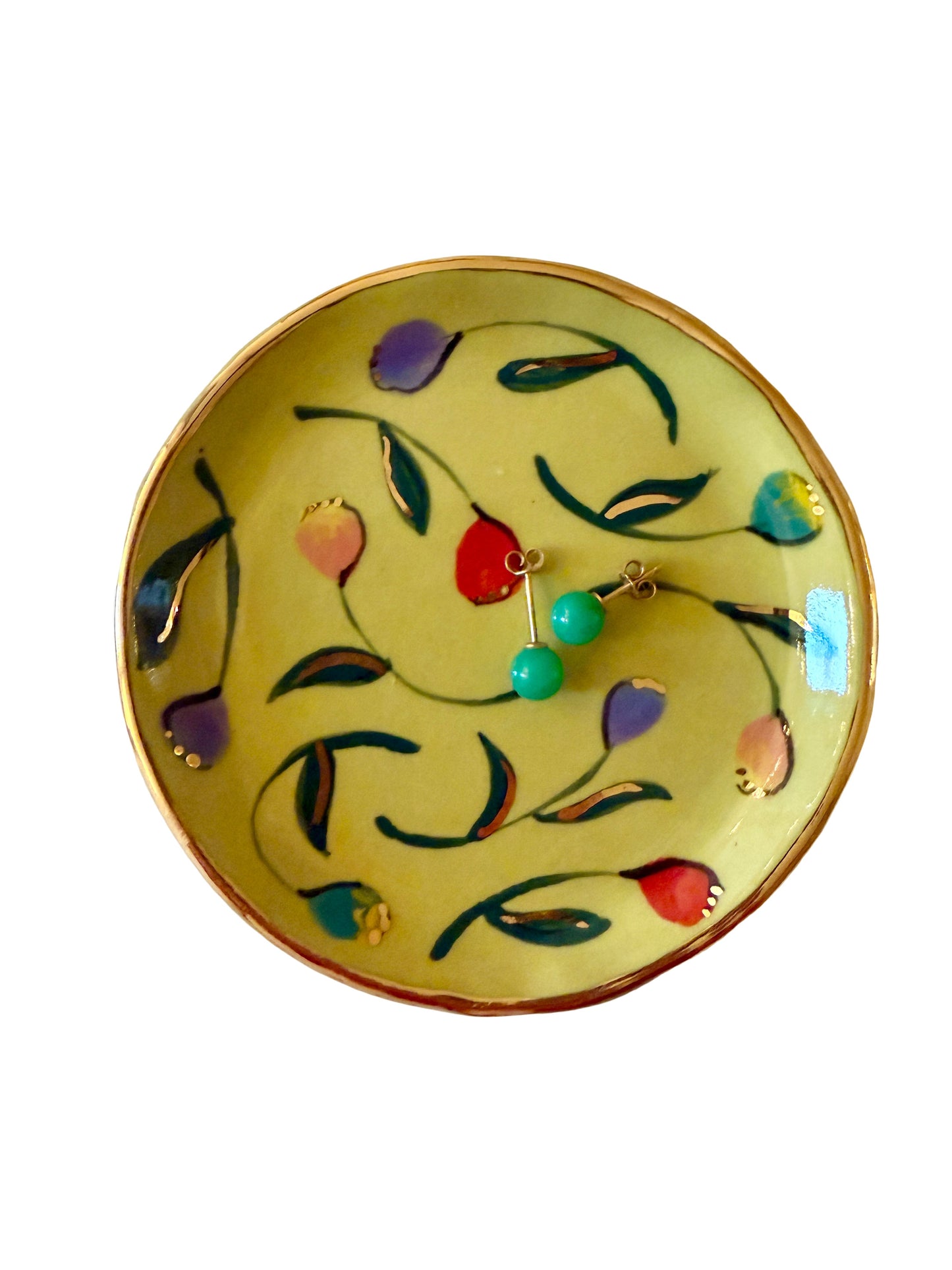 Chartreuse Tulip Trinket Plate