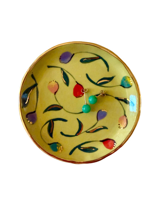 Chartreuse Tulip Trinket Plate