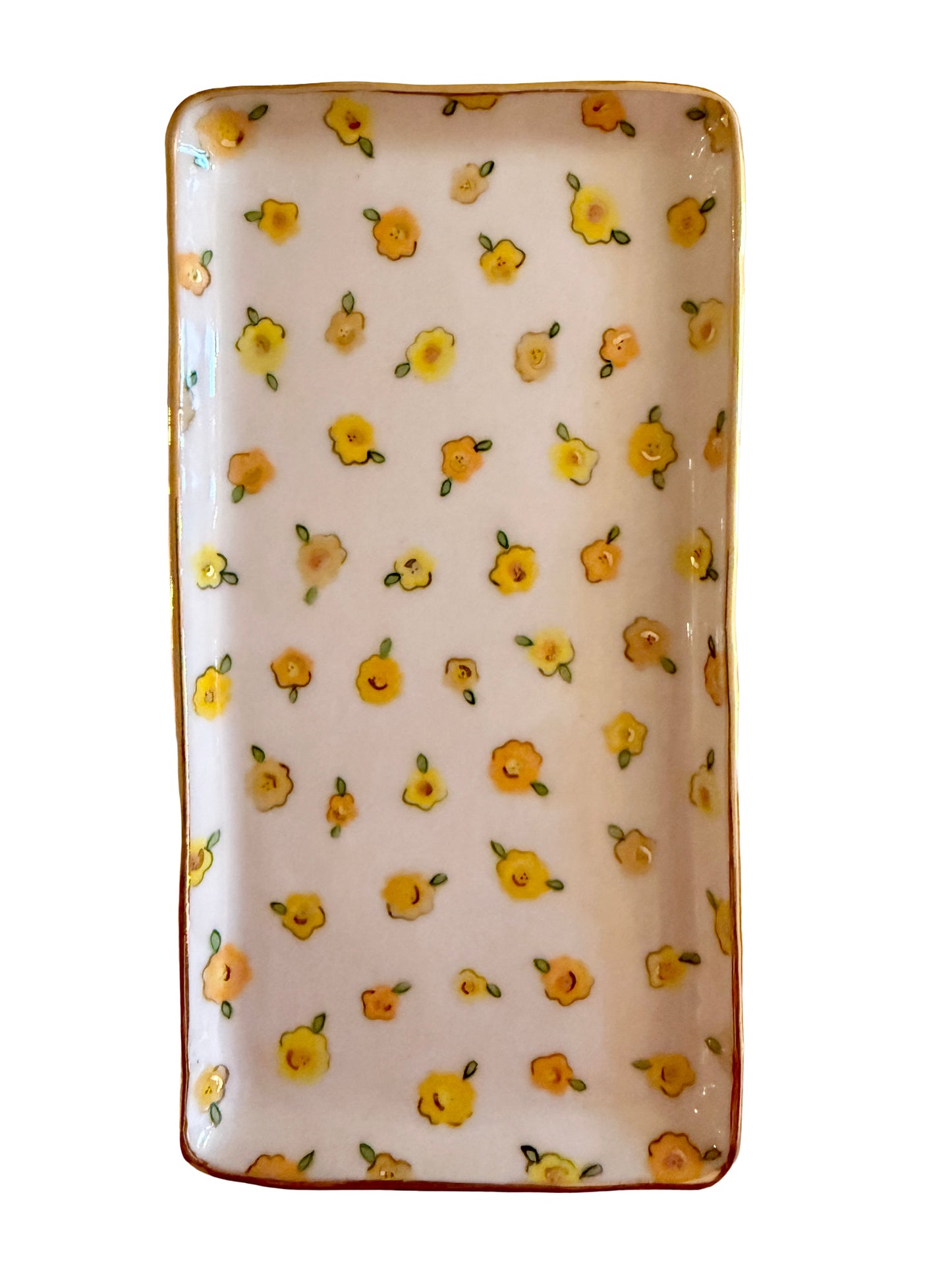 Yellow Flower Medium Rectangular Platter