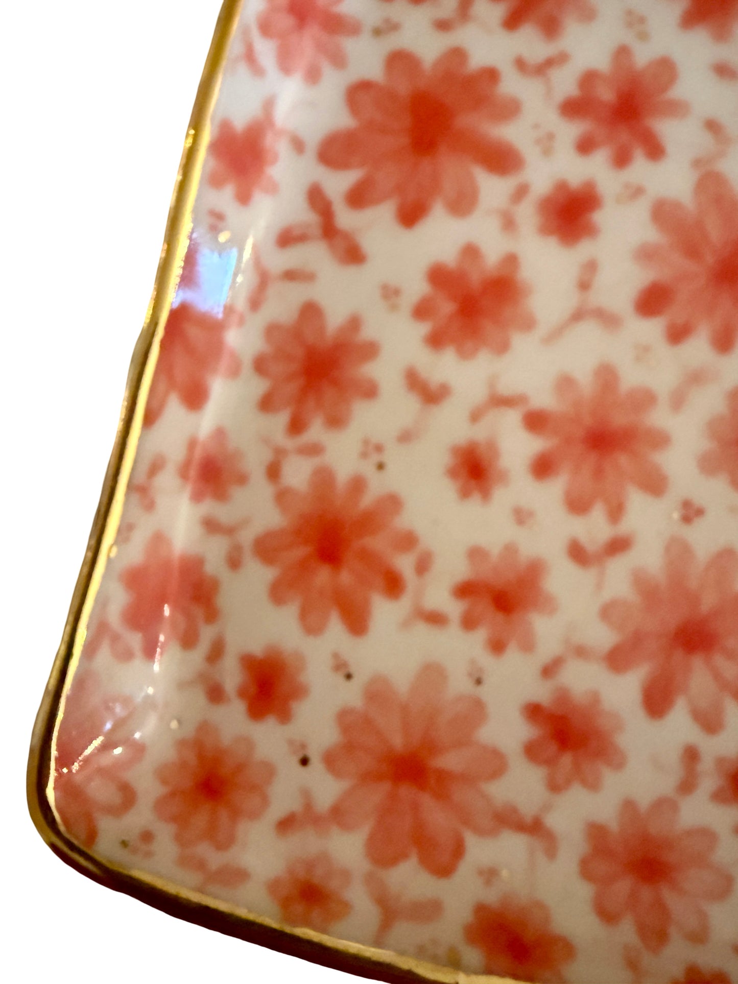 Coral Toile Medium Rectangular Platter