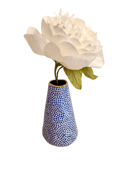 Blue Dot Bud Vase