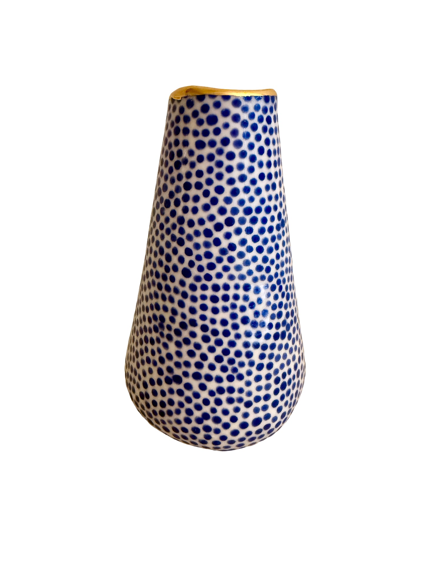 Blue Dot Bud Vase