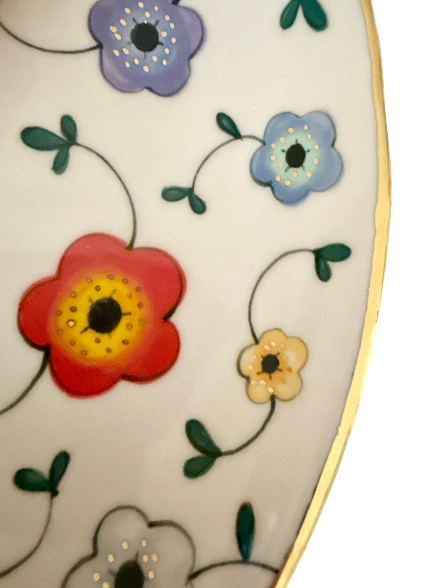Large Flower Oval Bowl