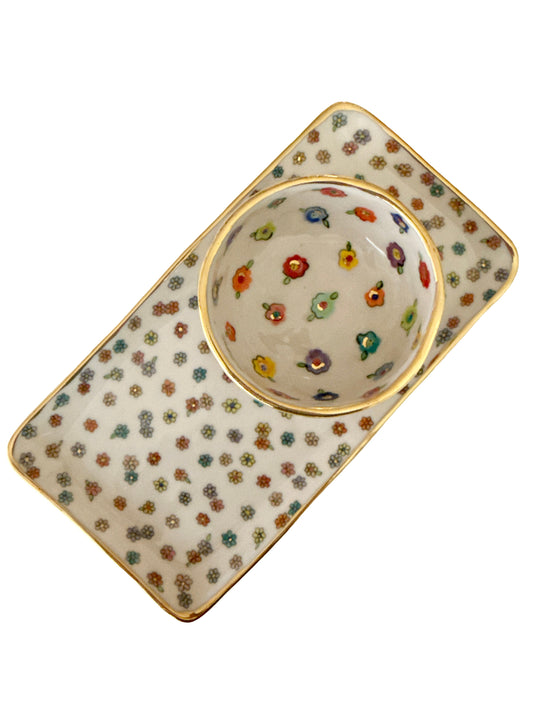 Tiny Flower Medium Rectangular Platter