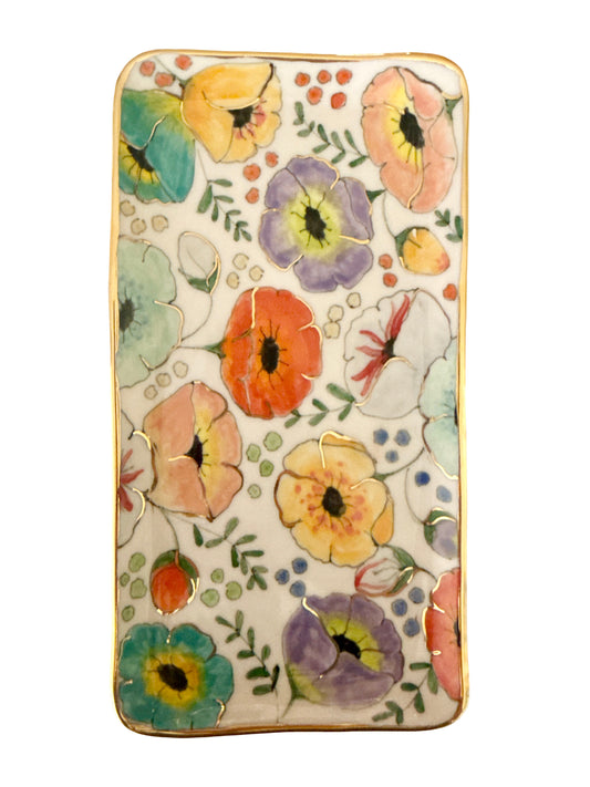 Large Bloom Medium Rectangular Platter