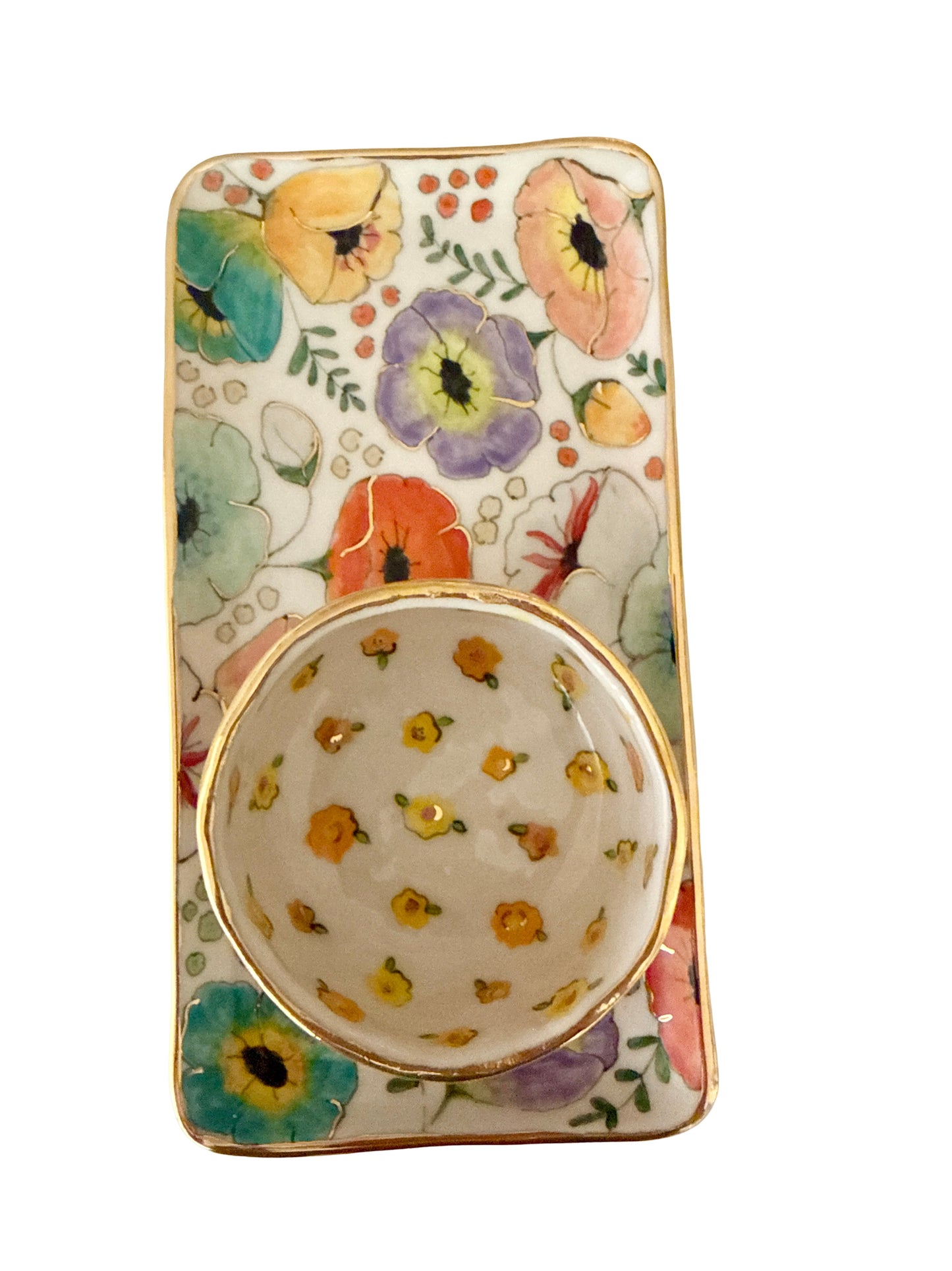 Large Bloom Medium Rectangular Platter