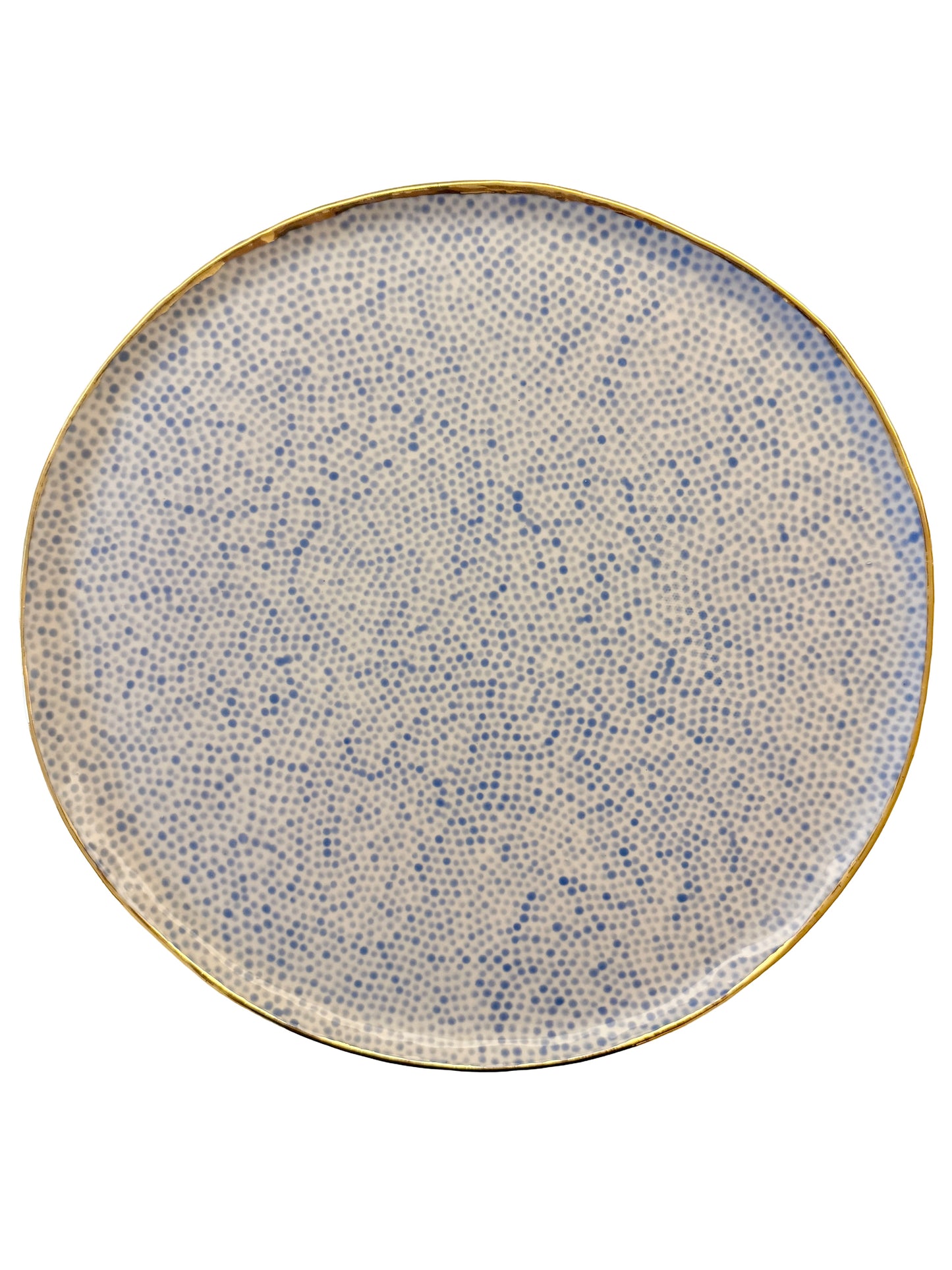 Light Blue Dot Extra Large Platter