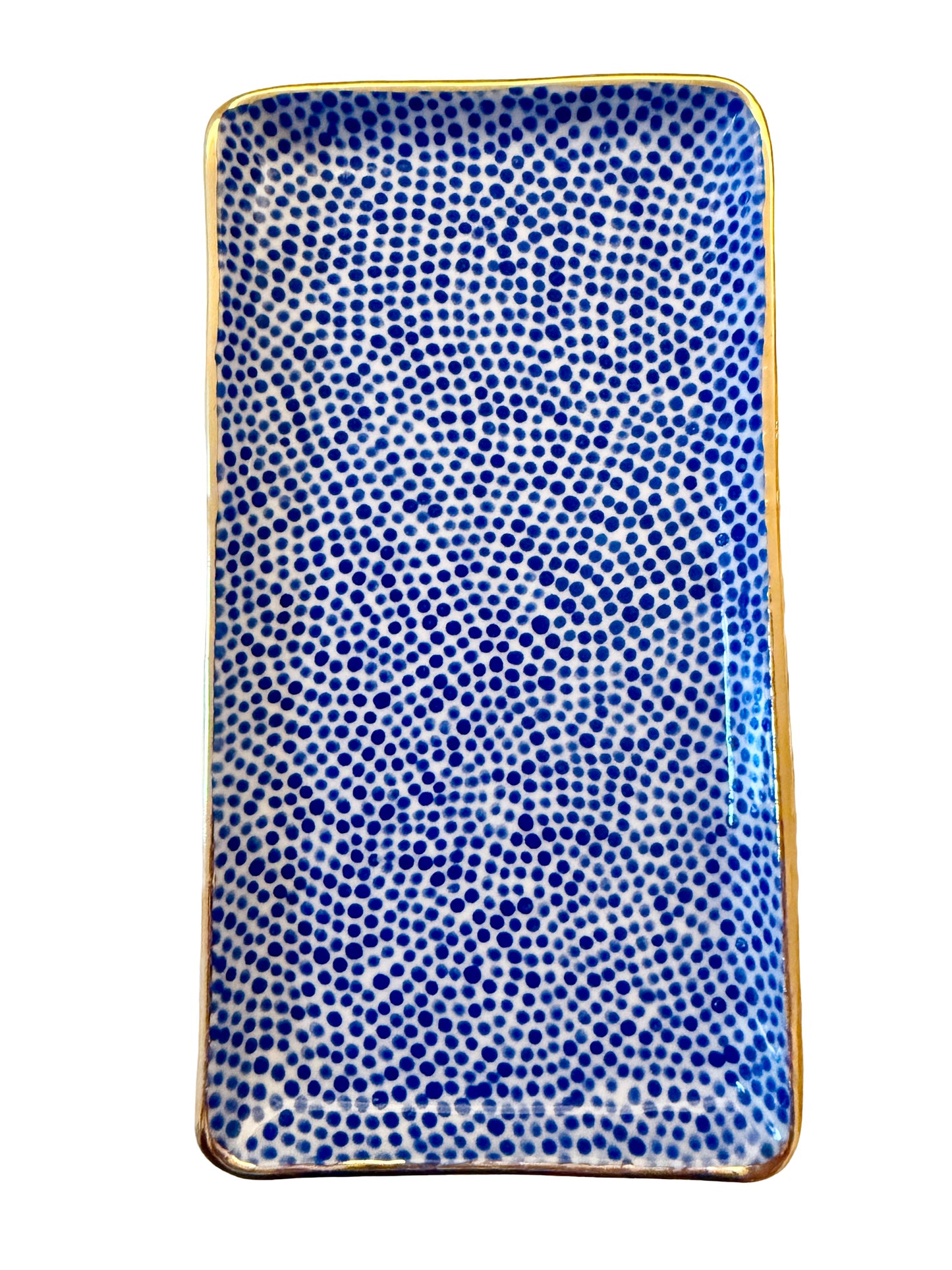 Blue Dot Medium Platter