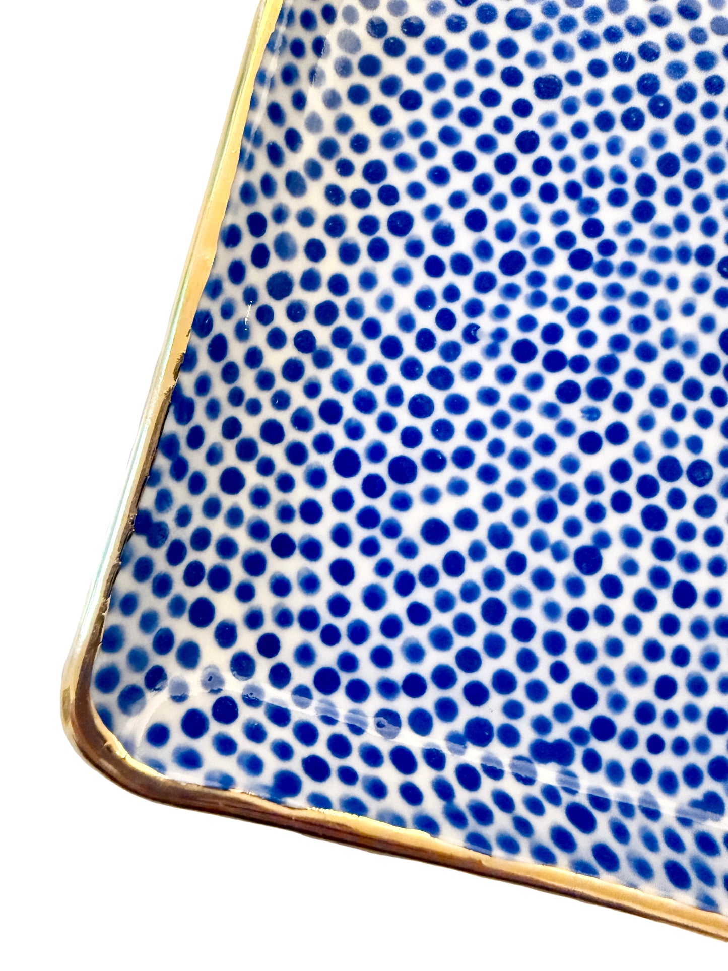 Blue Dot Medium Platter