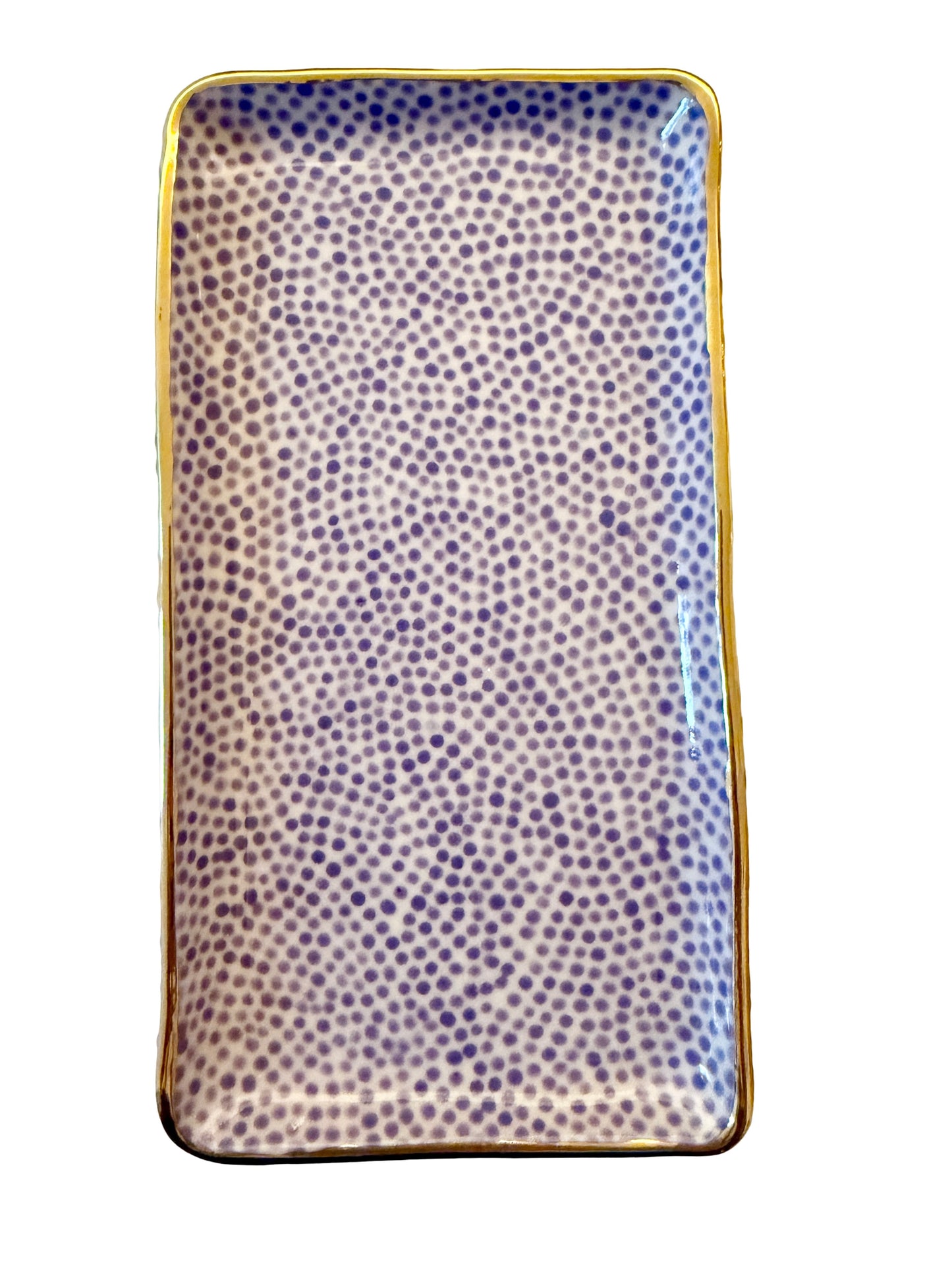 Purple Dot Medium Platter