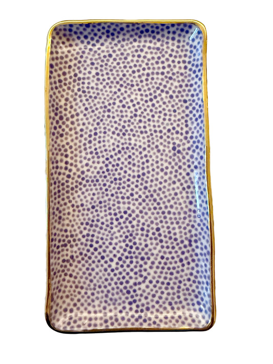 Purple Dot Medium Platter