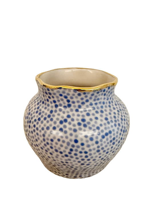 Light Blue Dot Mini Vase