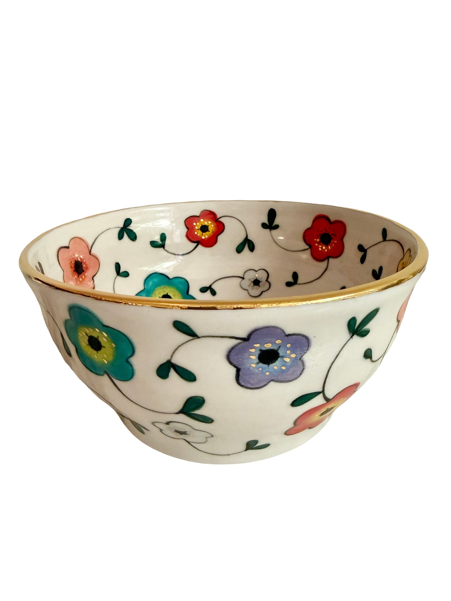 Large Flower Deep Fruit Bowl