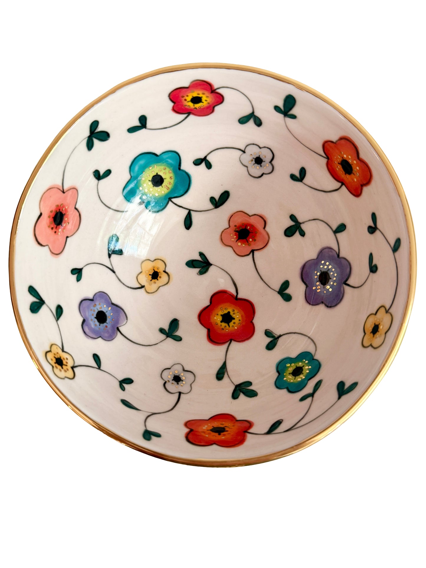 Large Flower Deep Fruit Bowl
