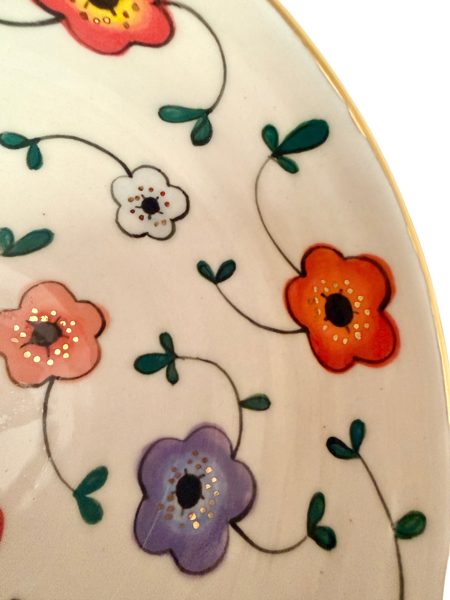 Large Flower Deep Fruit Bowl