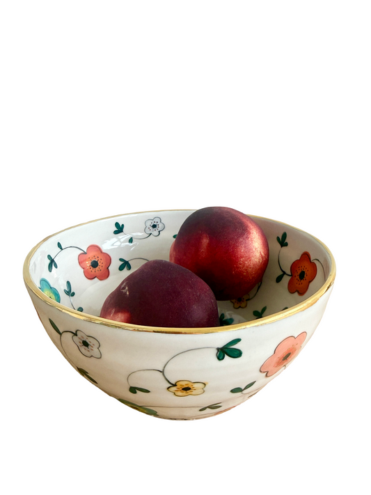 Large Flower Very Large Serving Bowl